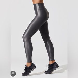 NWOT Carbon38 - High-Rise Takara Shine Full-Length Legging - Dark Grey/Slate - M